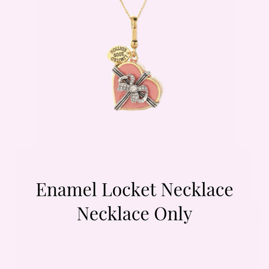Candy Gem Heart  Enamel Locket Necklace