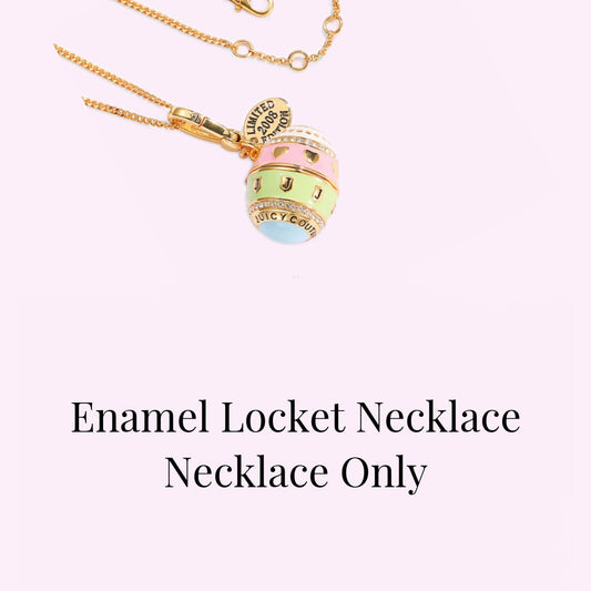 Lucky Egg Puppy  Enamel  Locket Necklace