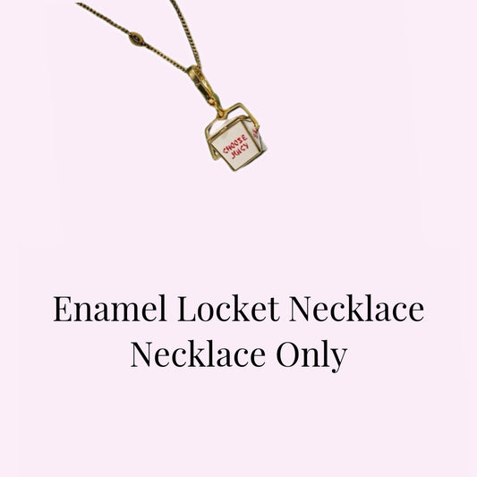 Takeout Box Enamel Locket Necklace
