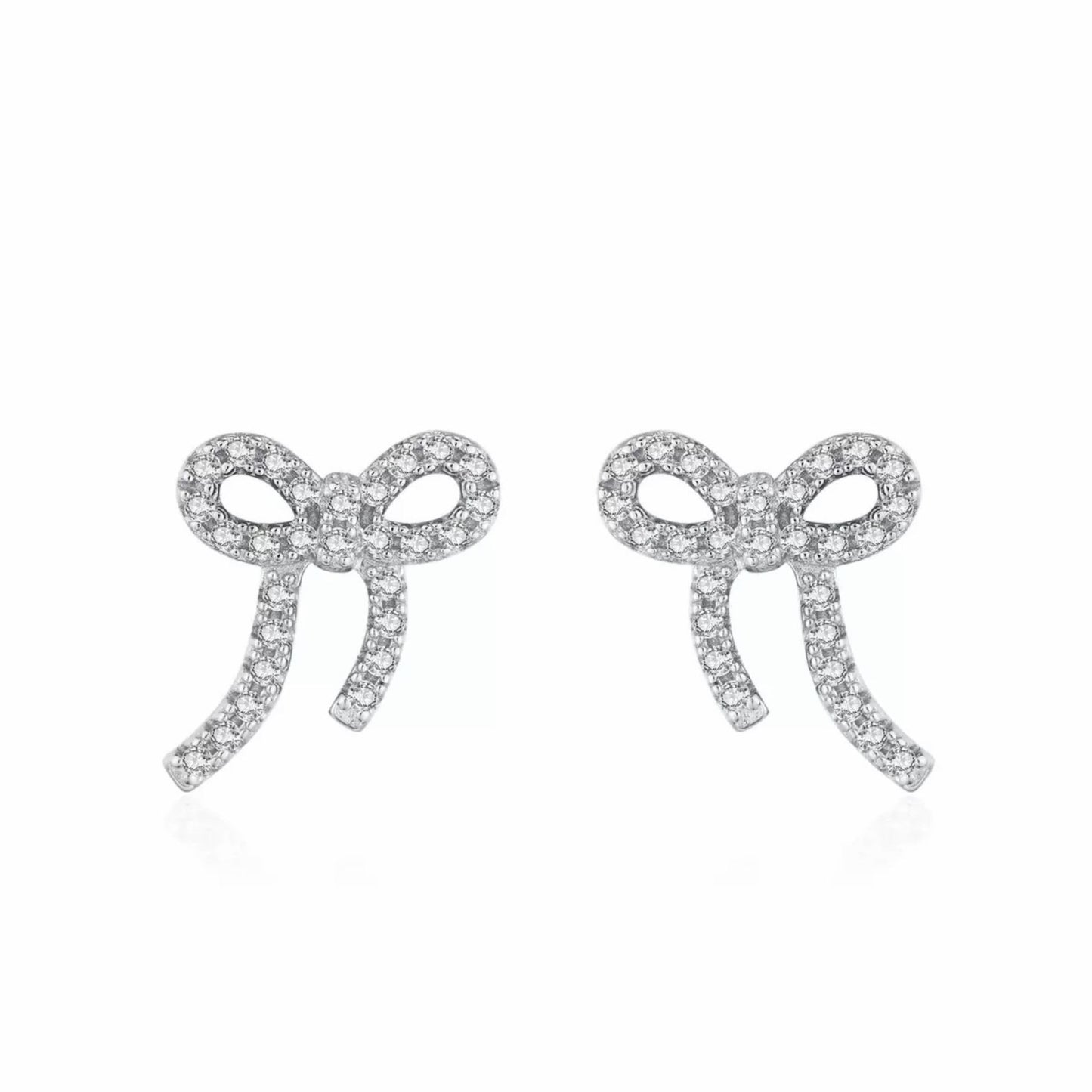 RareLucky Silver Bow S925 Jewelry Set
