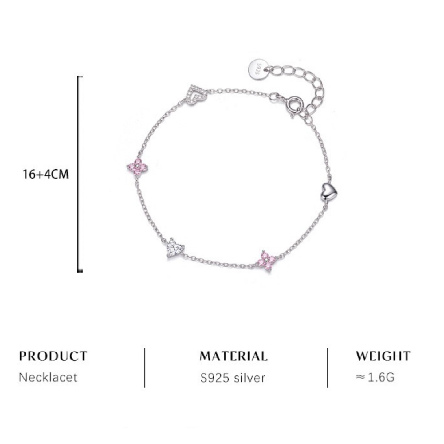 RareLucky Star Heart S925 Jewelry Set
