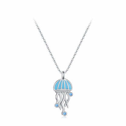 RareLucky Blue Jellyfish S925 Necklace