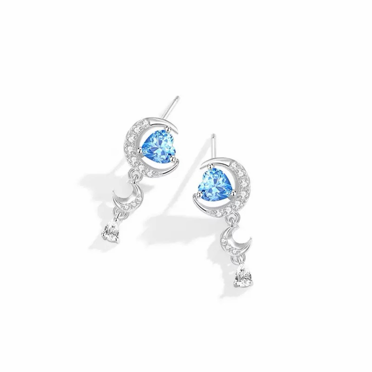 RareLucky Moon Heart S925 Jewelry Set