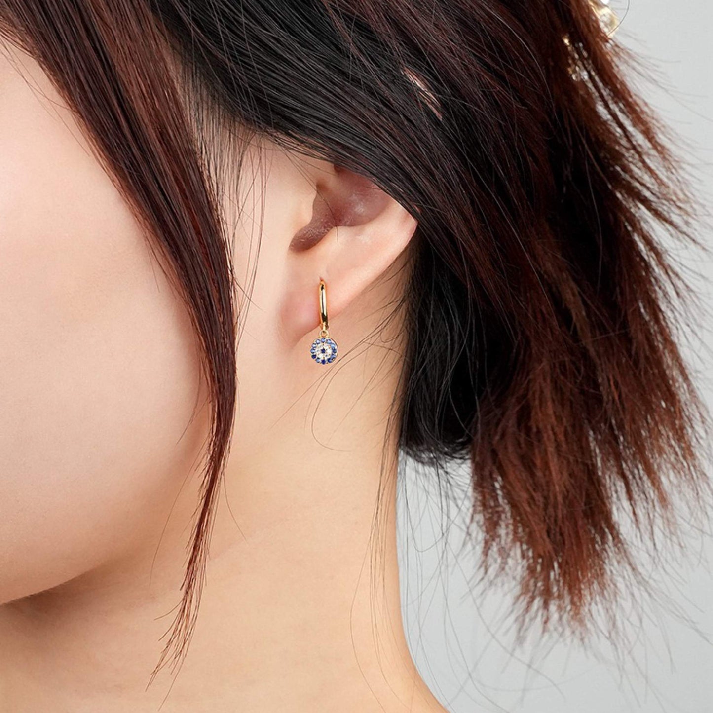 RareLucky Guardian Eye S925 Huggie Earrings