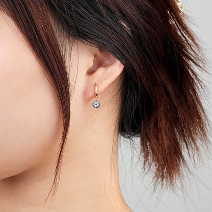 RareLucky Guardian Eye S925 Huggie Earrings