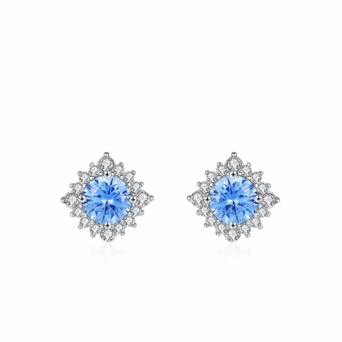 RareLucky Blue Snowflake S925 Jewelry Set