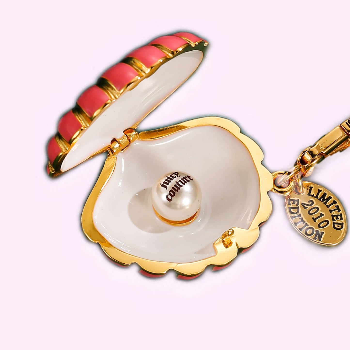 Pearl Shell Enamel Locket Necklace