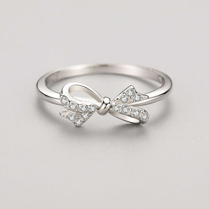 RareLucky Silver Bow S925 Ring