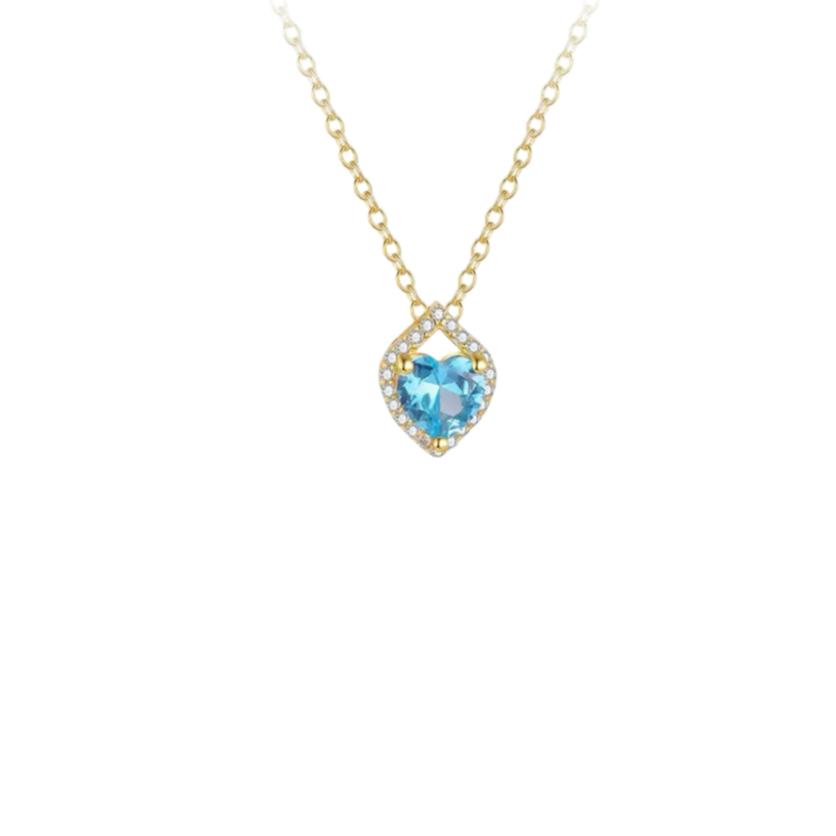 RareLucky Blue Heart Glow S925 Jewelry Set