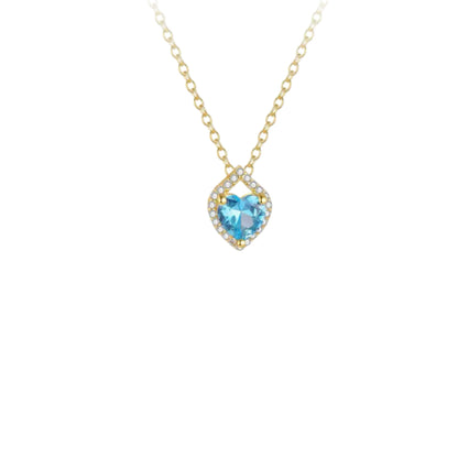 RareLucky Blue Heart Glow S925 Jewelry Set