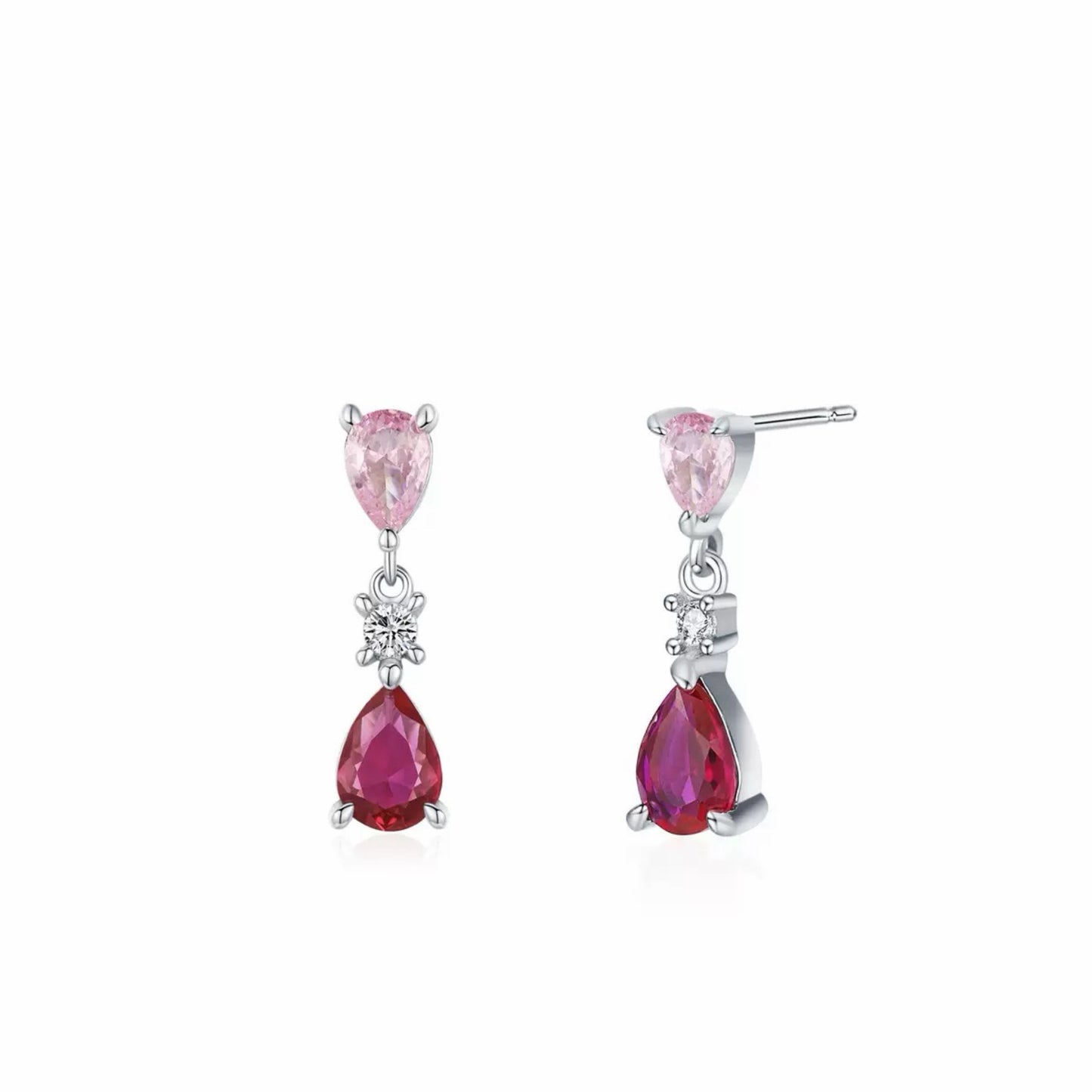 RareLucky Pink Dewdrop S925 Jewelry Set