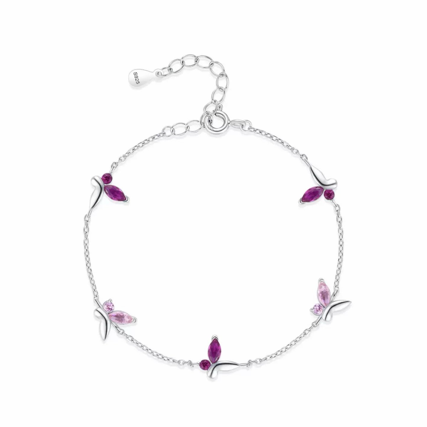 RareLucky Purple Butterfly S925 Jewelry Set