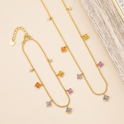 RareLucky Rainbow Clover S925 Jewelry Set