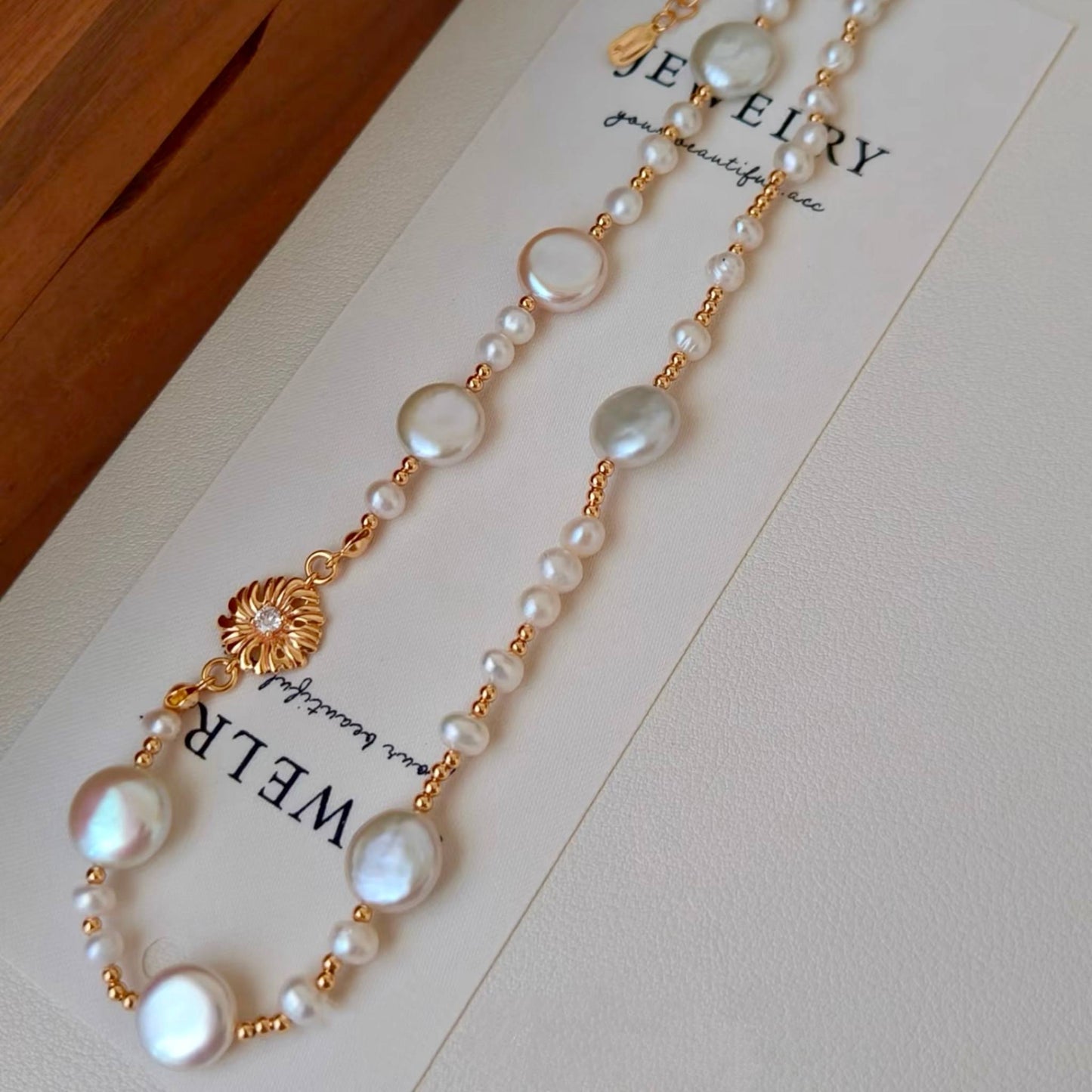 Golden Bloom Pearl Jewelry