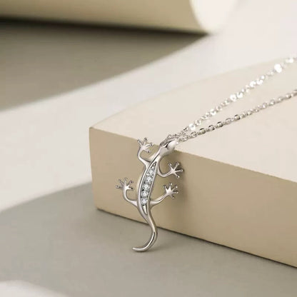 RareLucky Silver Gecko S925 Necklace