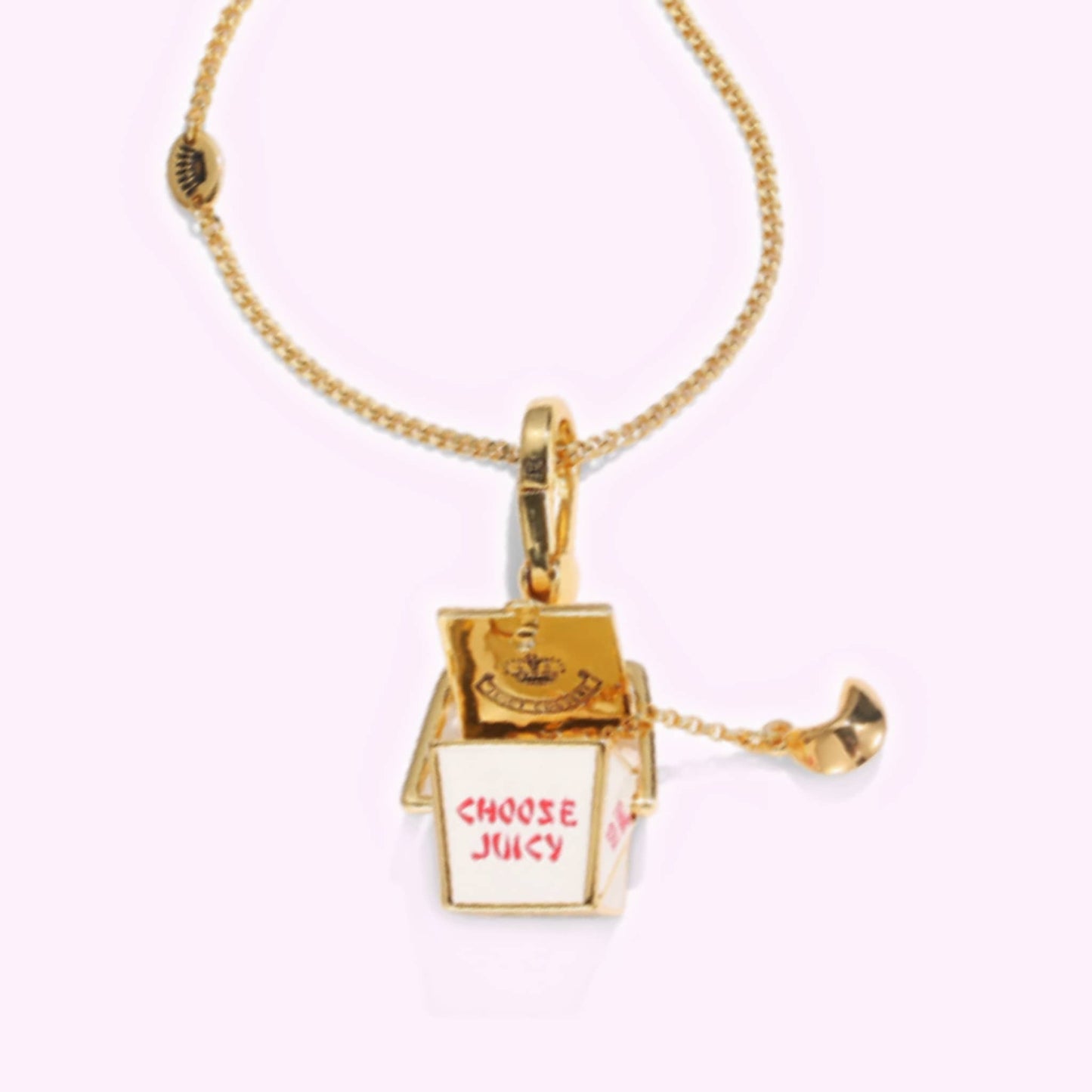 Takeout Box Enamel Locket Necklace