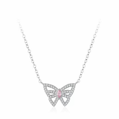 RareLucky Butterfly Glow S925 Necklace & Studs Set