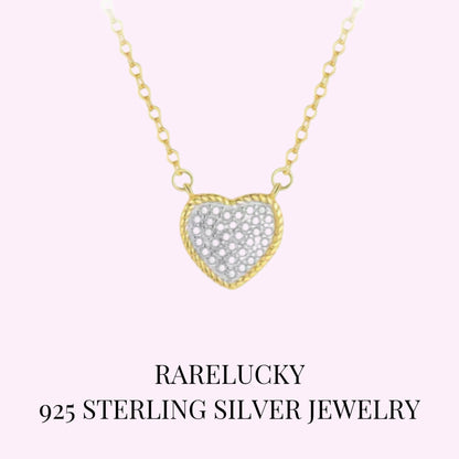 RareLucky Golden Heart S925 Jewelry