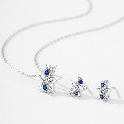 RareLucky Midnight Blue Star S925 Jewelry Set