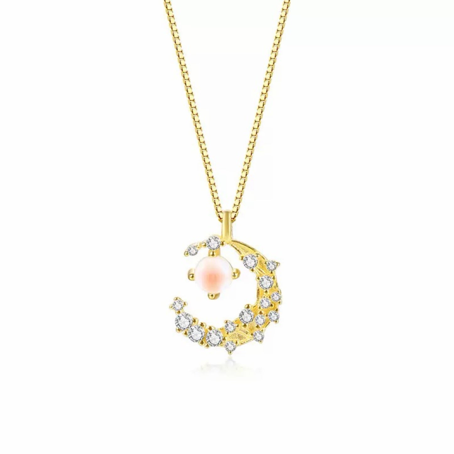 RareLucky Moonlit Crescent S925 Necklace