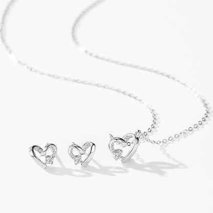 RareLucky Heart Curve S925 Jewelry Set