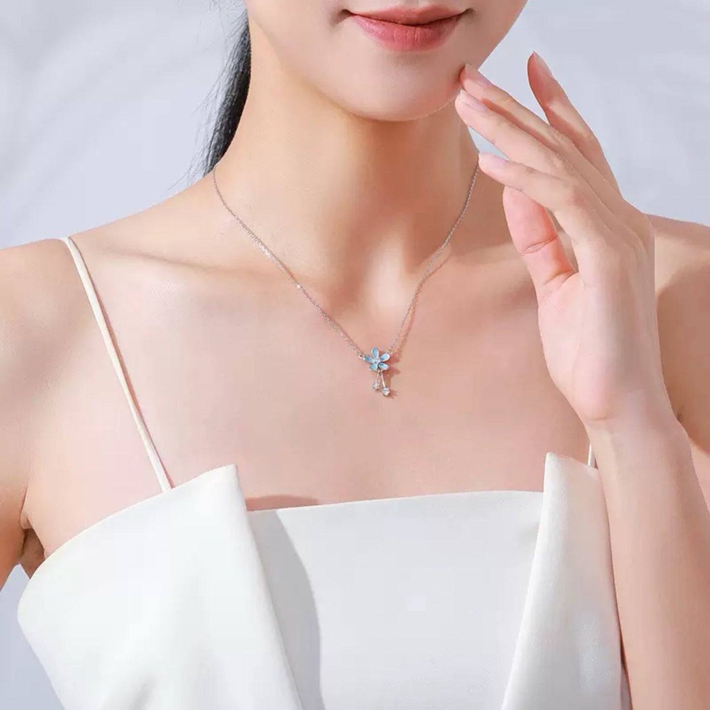 RareLucky Blue Blossom S925 Necklace