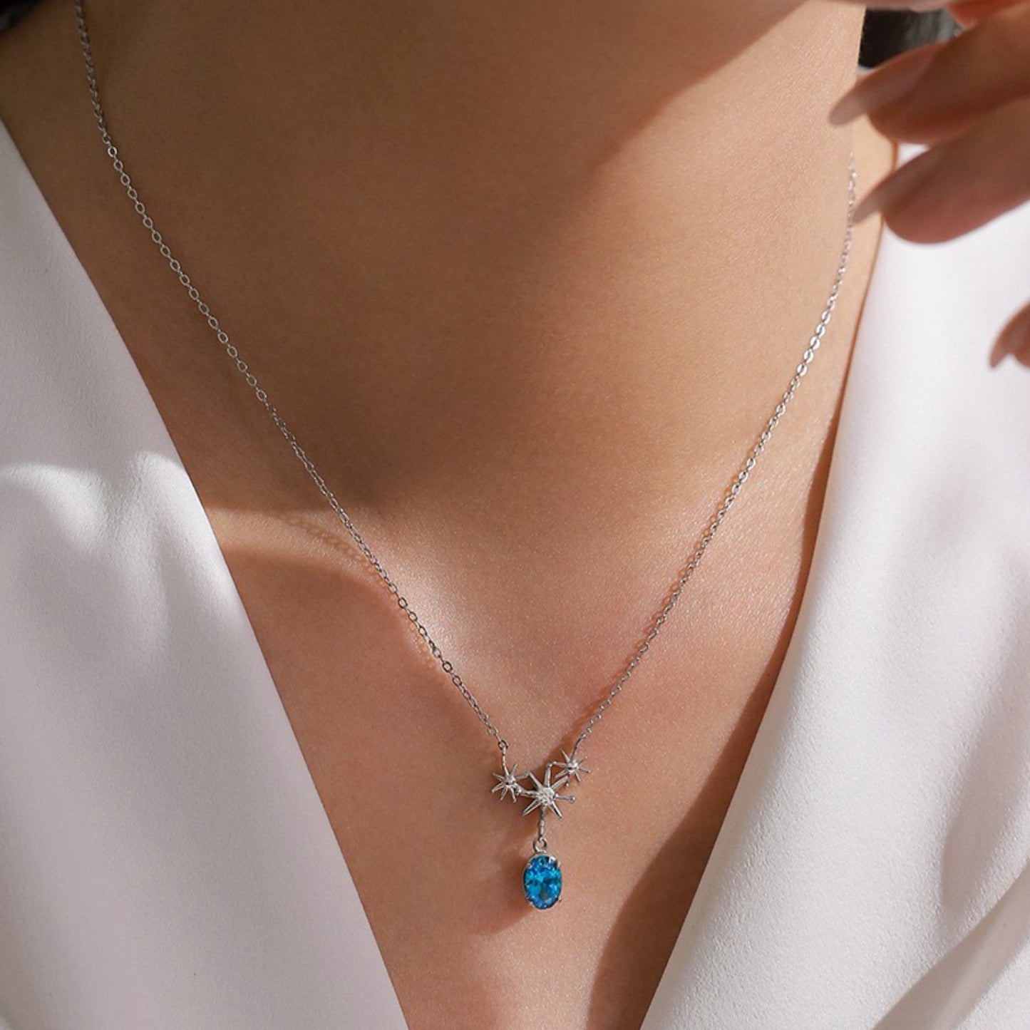 RareLucky Blue Galaxy S925 Jewelry Set