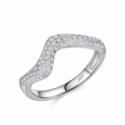 RareLucky Wave Spark S925 Ring