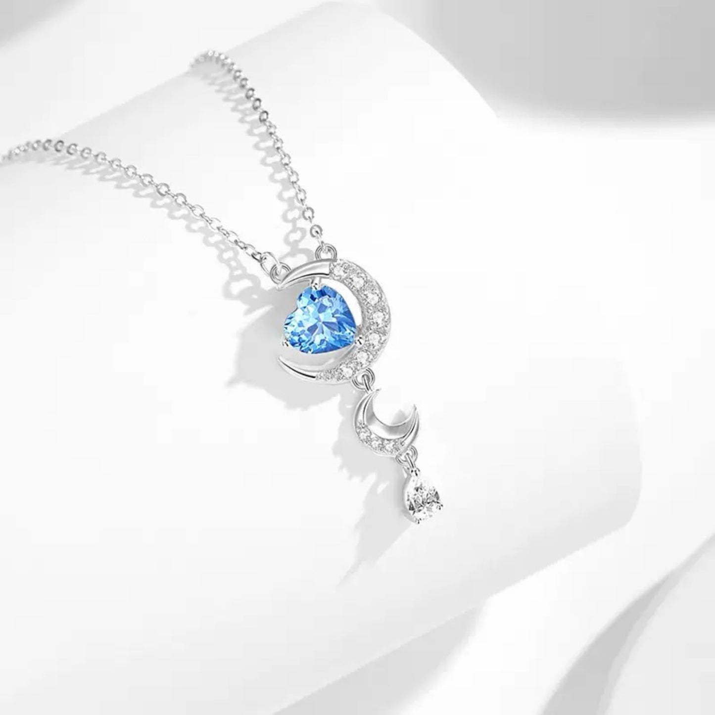 RareLucky Moon Heart S925 Jewelry Set