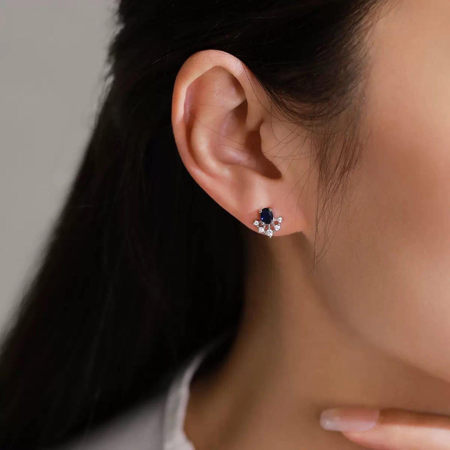 RareLucky Blue Prism S925 Necklace & Studs Set