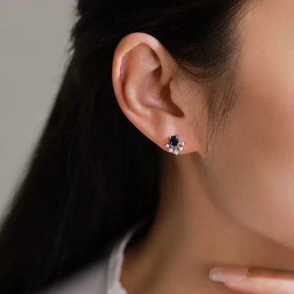 RareLucky Blue Prism S925 Necklace & Studs Set