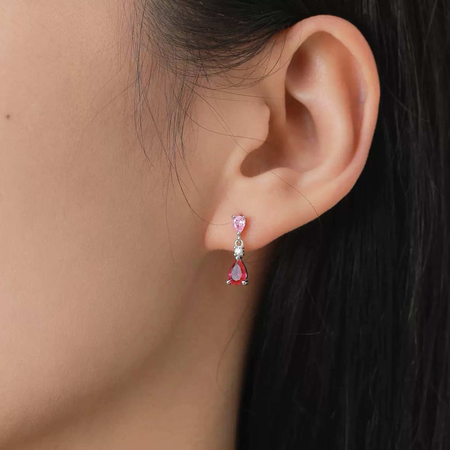 RareLucky Pink Dewdrop S925 Jewelry Set