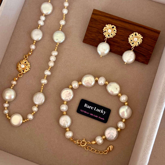 Golden Bloom Pearl Jewelry