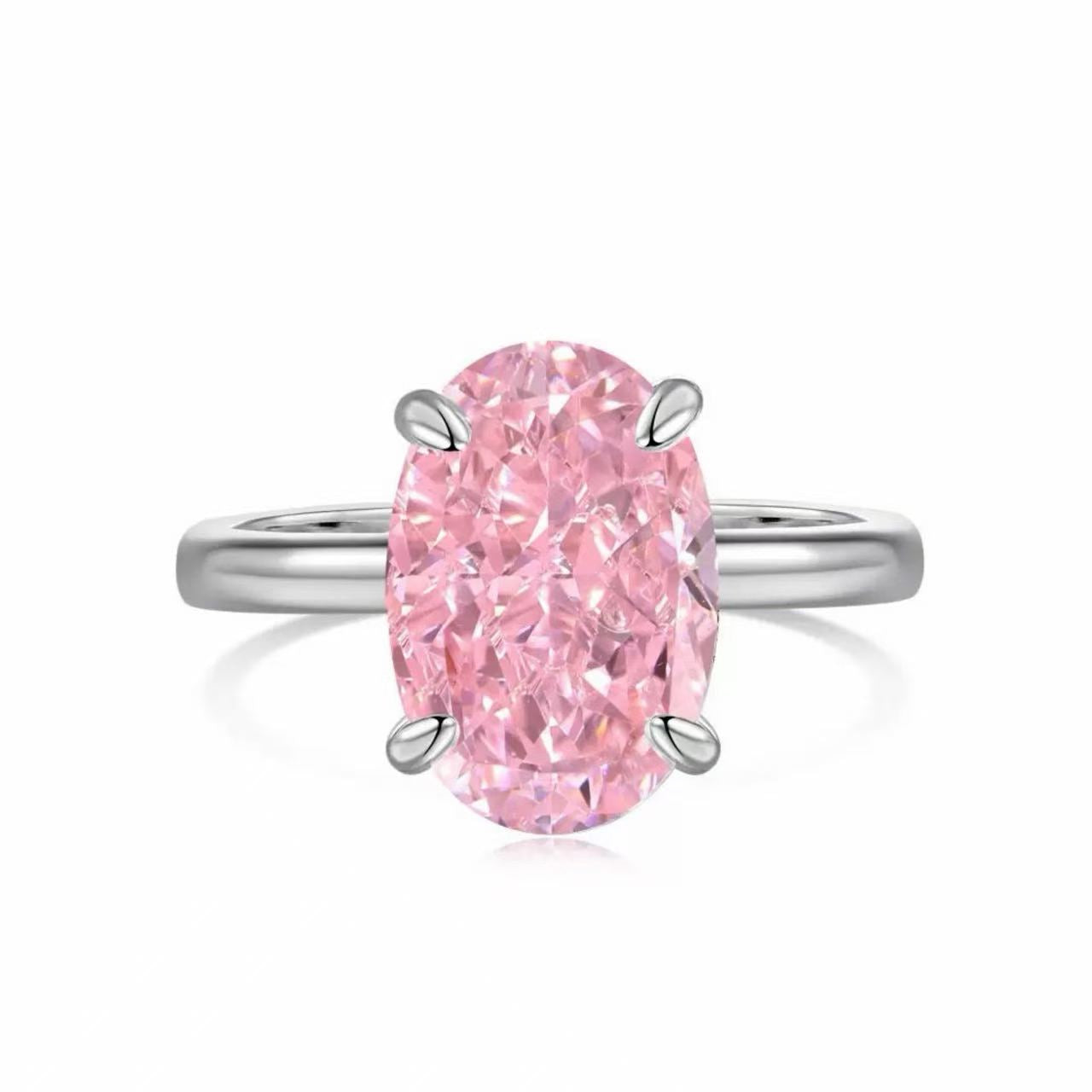 RareLucky Pink Ice-Cut CZ Rings
