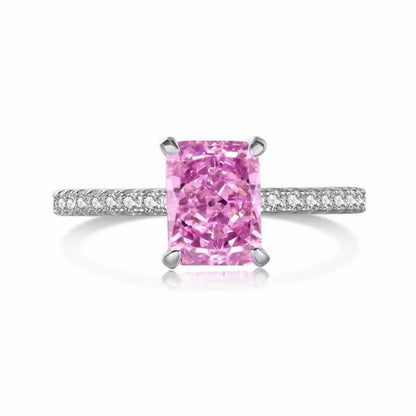 RareLucky Pink Ice-Cut CZ Rings