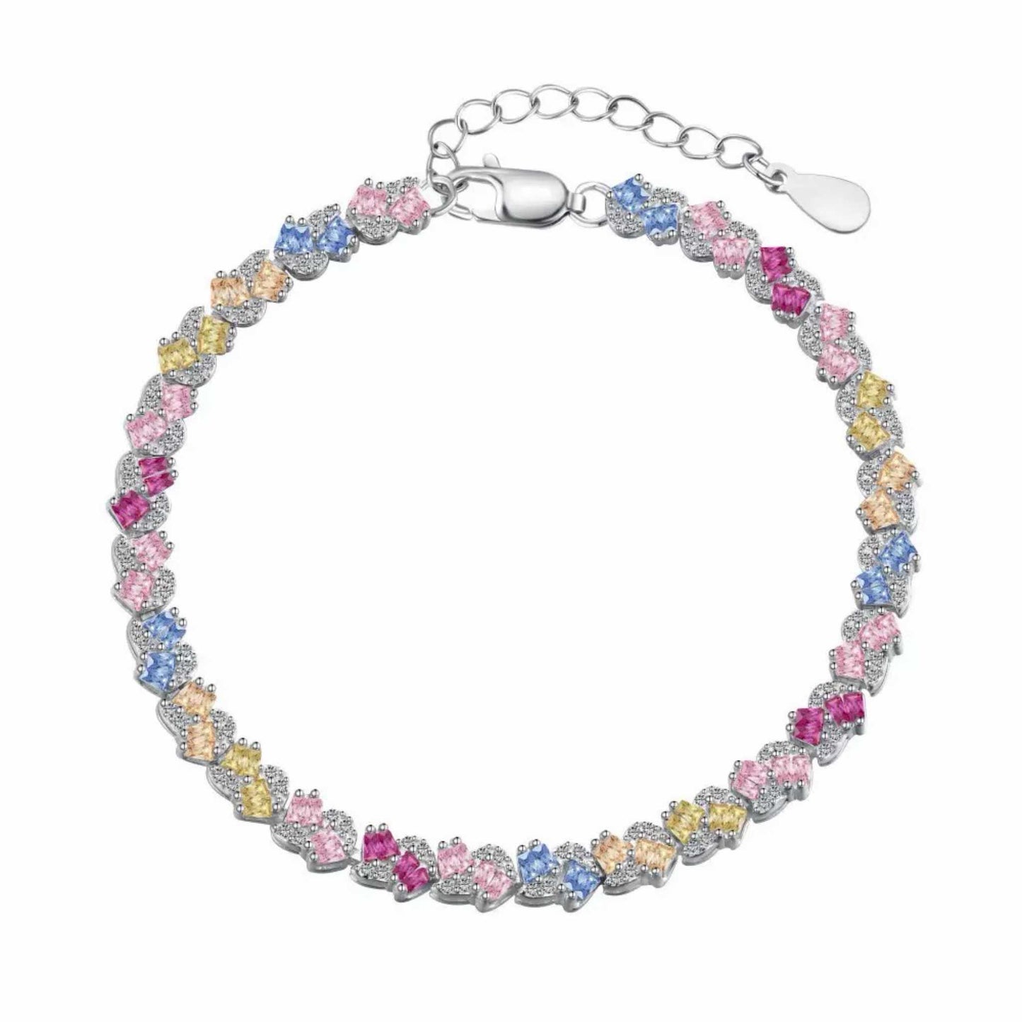 RareLucky Colorful CZ S925 Bracelet Collection