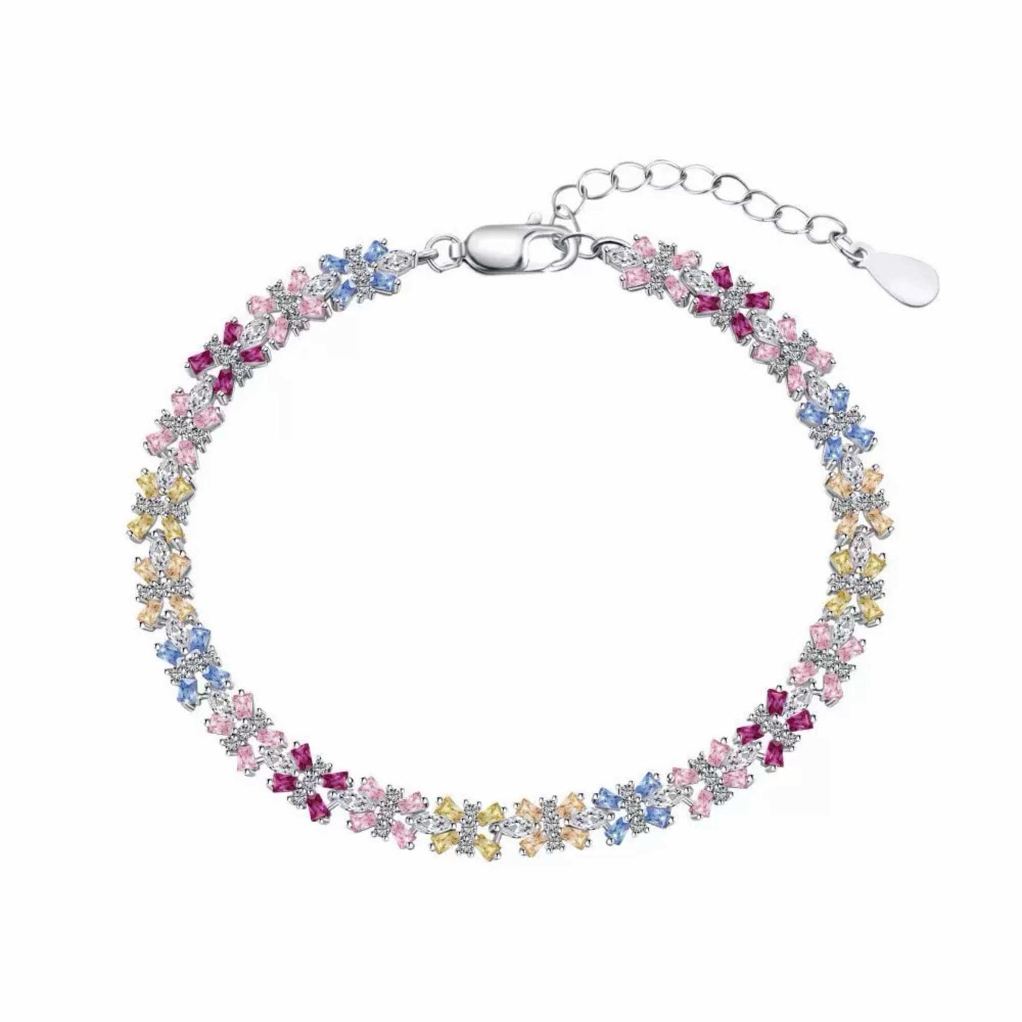 RareLucky Colorful CZ S925 Bracelet Collection