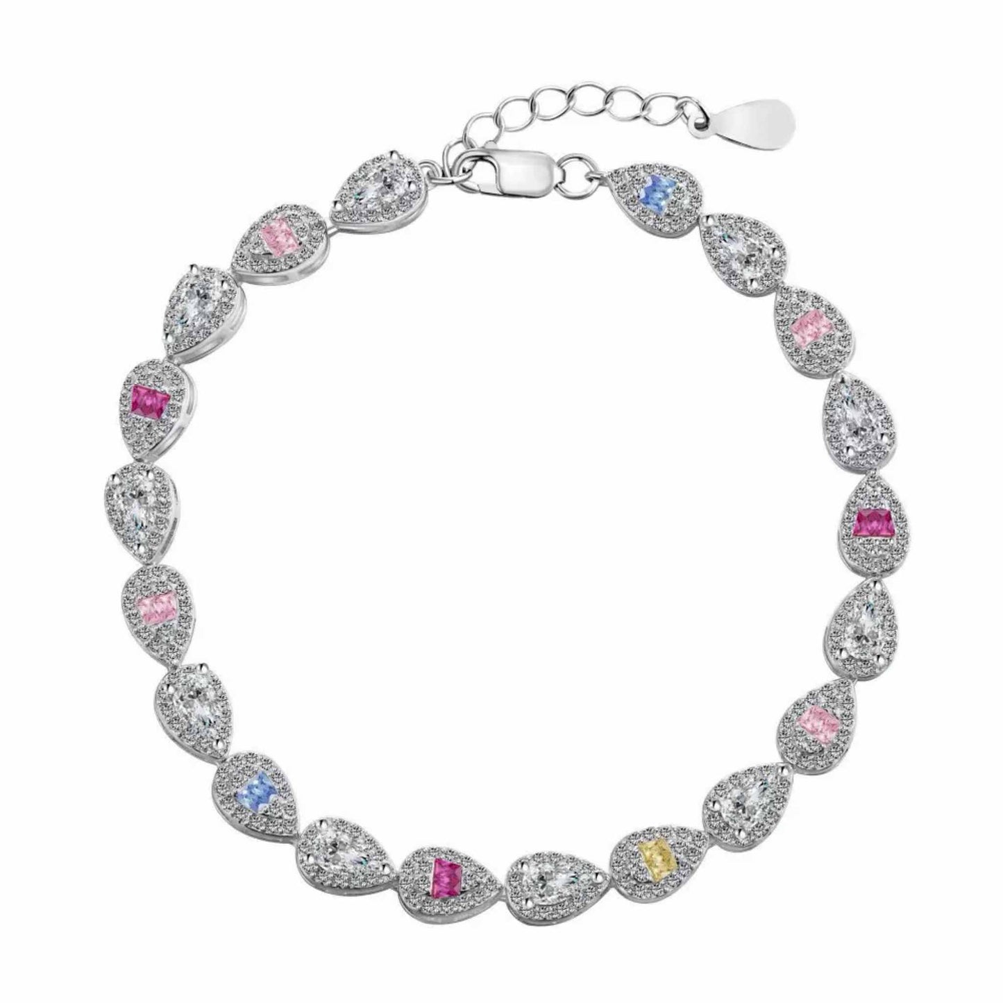 RareLucky Colorful CZ S925 Bracelet Collection