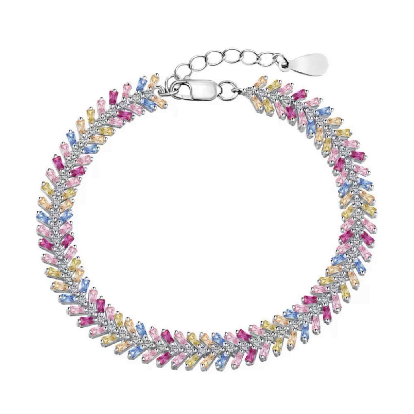 RareLucky Colorful CZ S925 Bracelet Collection