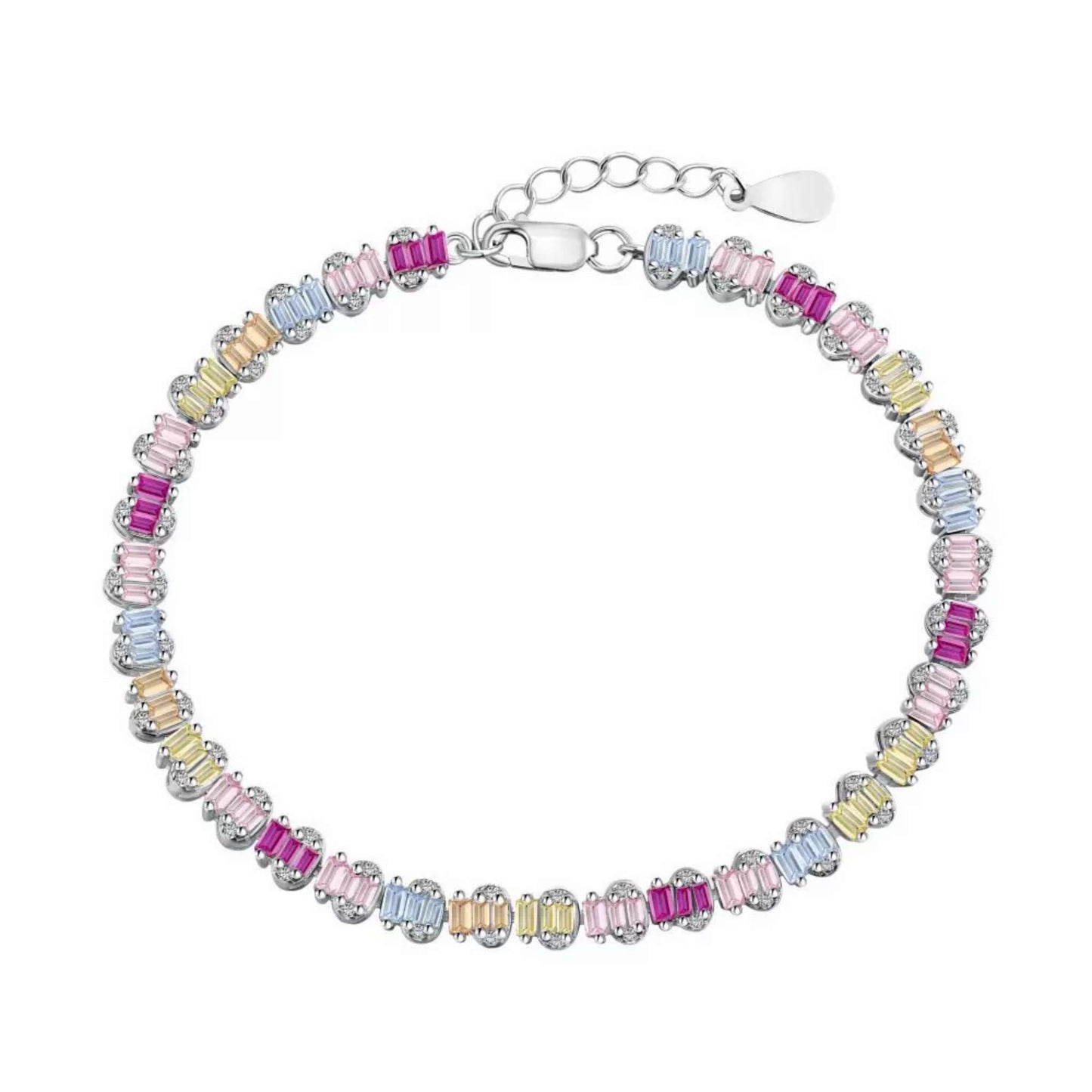 RareLucky Colorful CZ S925 Bracelet Collection