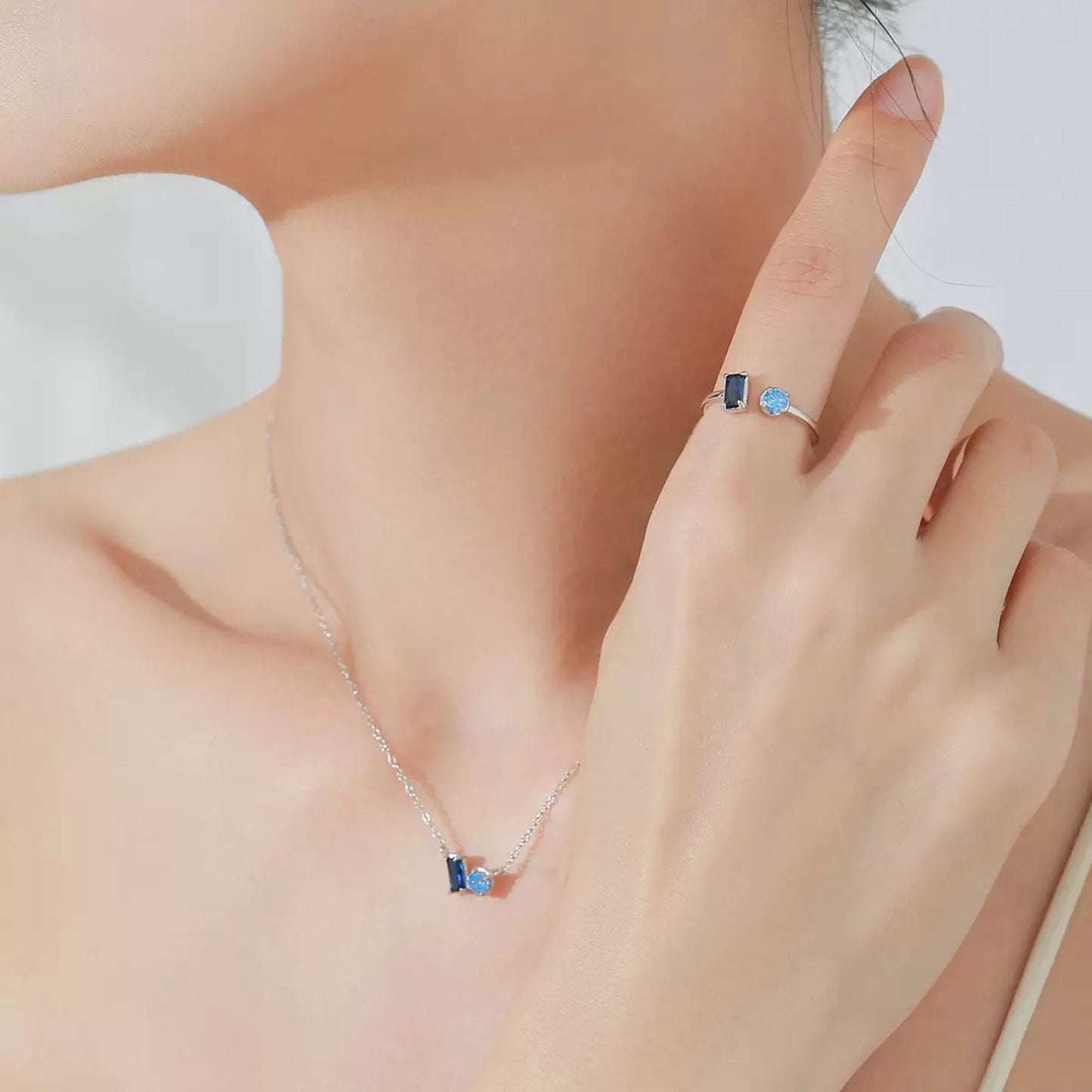 RareLucky Blue Balance S925 Jewelry Set