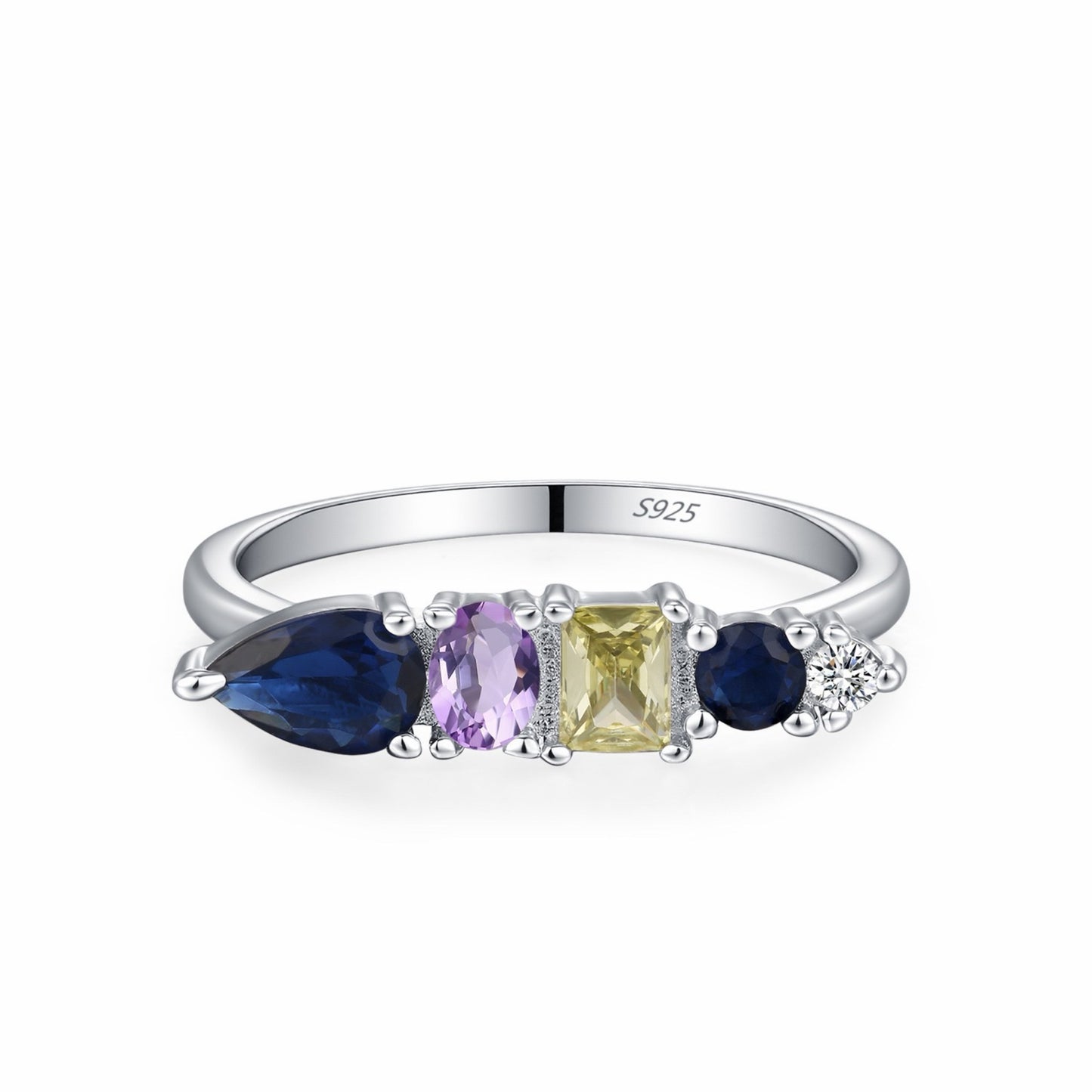 RareLucky Multicolor Zircon Mosaic S925 Necklace & Ring Set