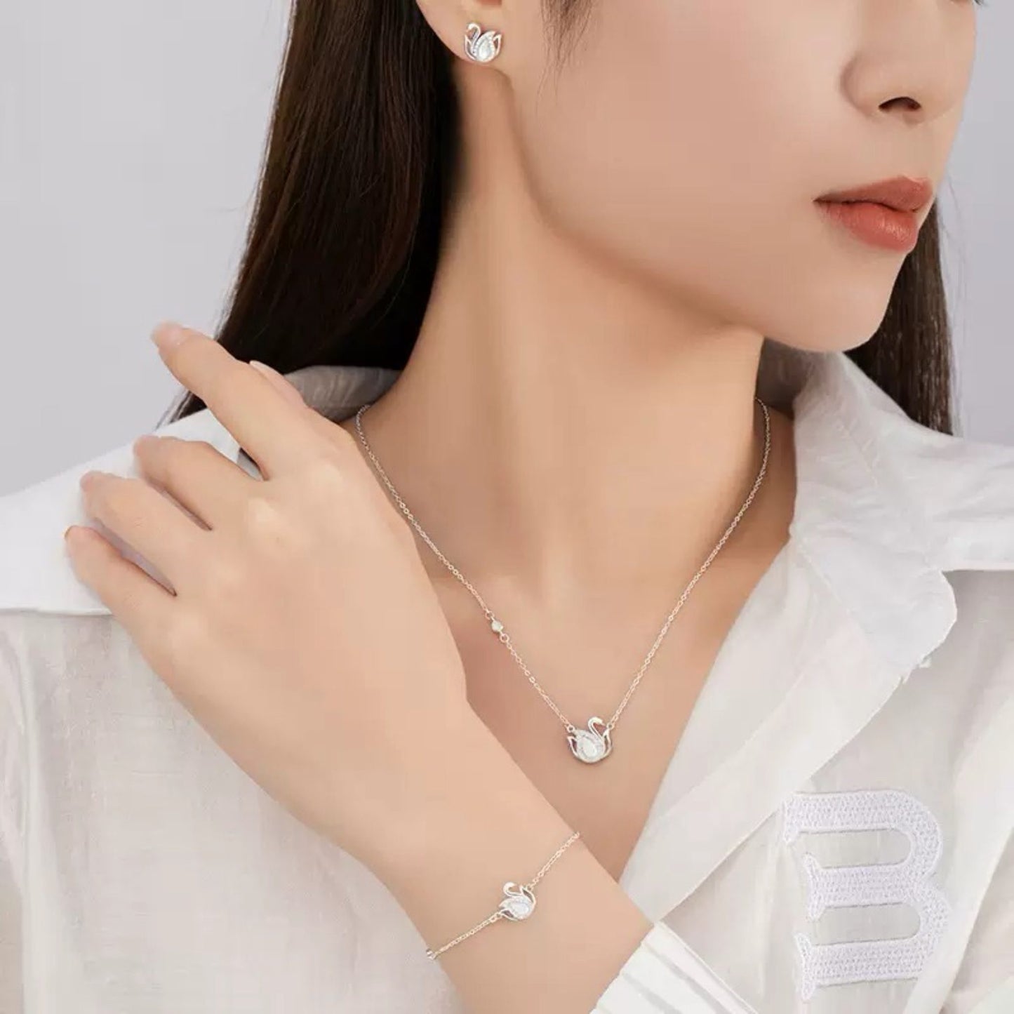 RareLucky Swan Grace S925 Jewelry Set