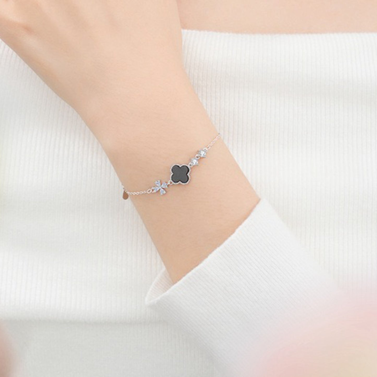RareLucky Black Clover S925 Jewelry Set