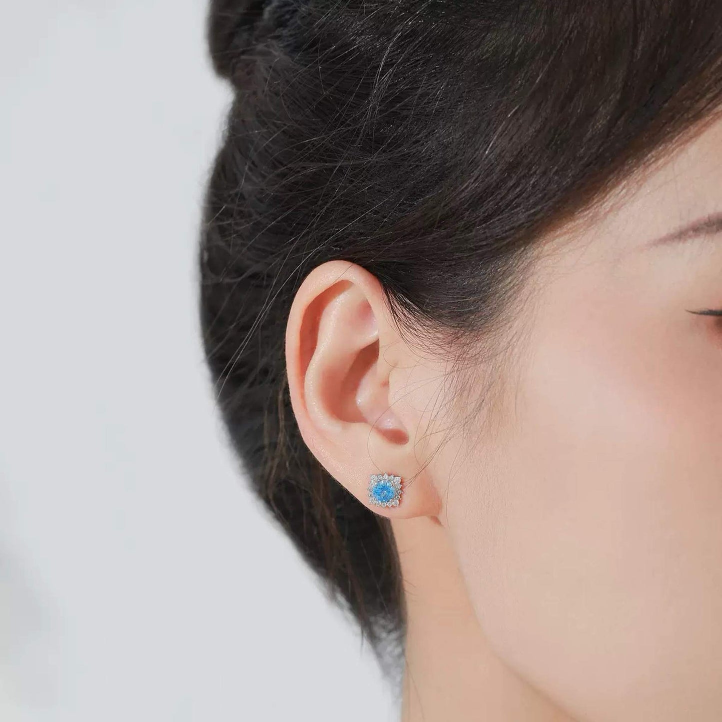RareLucky Blue Snowflake S925 Jewelry Set
