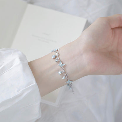 RareLucky Butterfly Lily of the Valley S925 Necklace & Bracelet Set
