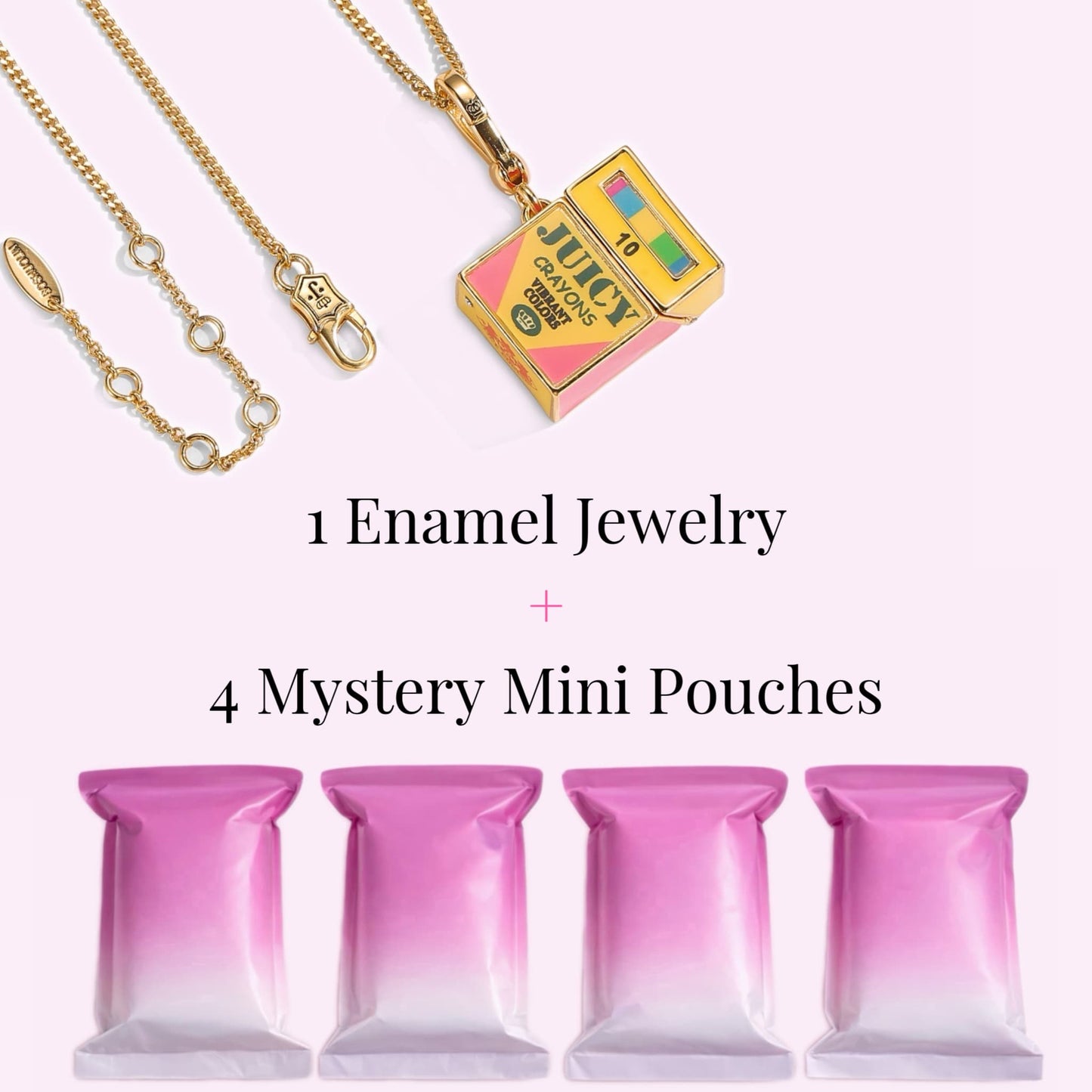 Crayon Box Locket Necklace + 4 Mystery Mini Bags