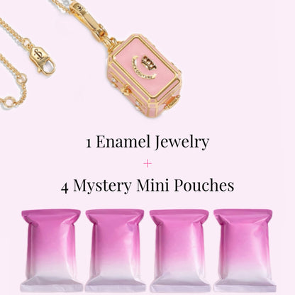 Jewelry Box Locket Necklace + 4 Mystery Mini Bags