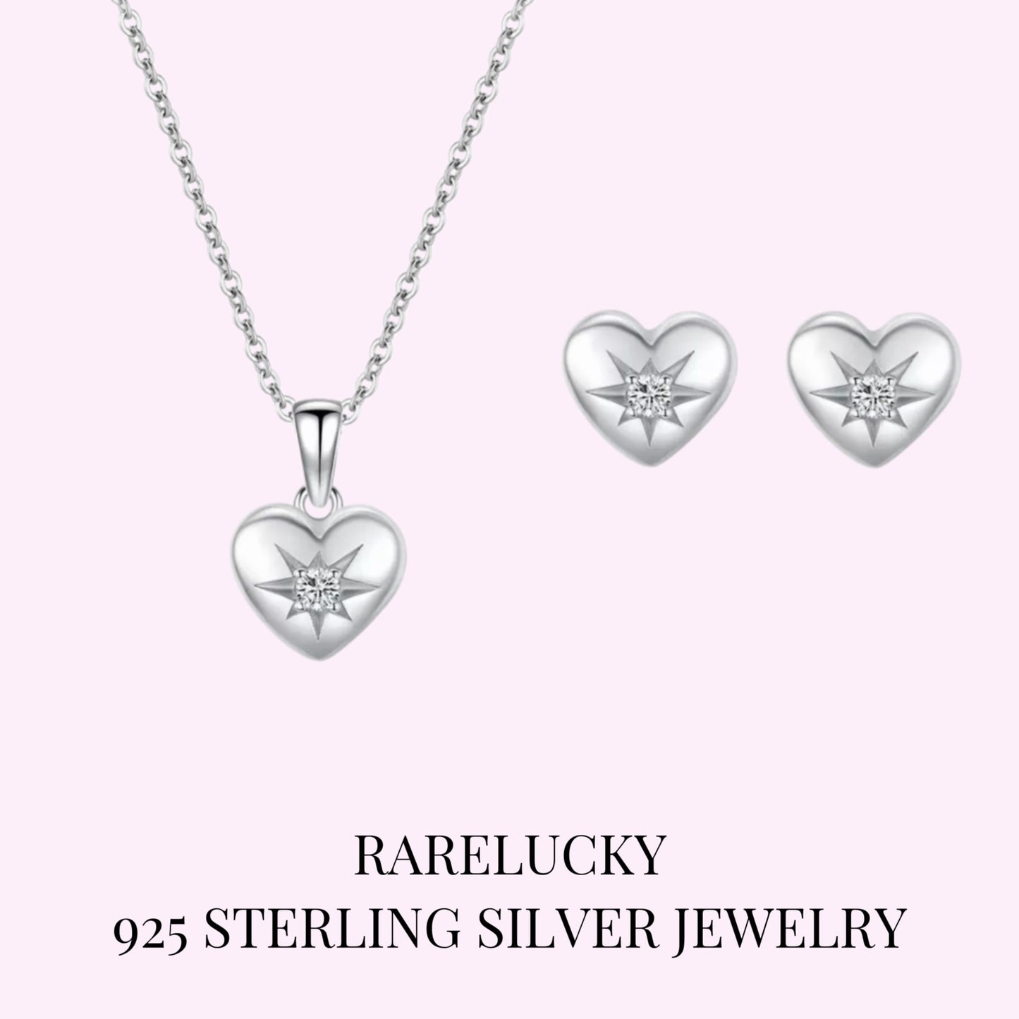 RareLucky Star Heart S925 Jewelry Set