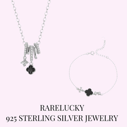 RareLucky Black Clover S925 Jewelry Set